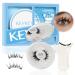 KevKev Magnetic Eyelashes Natural Look Magnetic Lashes Kit False Eyelashes with Applicator Reusable No Glue Needed Magnetic Eyelashes Kit Clear Band Soft Magnets Easy to Wear and Remove Readily (Ruby)