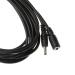 Kingfisher Technology-long extension cable 2 a female on male direct current plug charging cable compatible with rechargeable body wall massage device 3M black