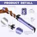 Beach Wave Rotating Hair Curling Iron with 3 Interchangeable Barrels - LCD Display, Fast Heat-up, Ceramic Coating - Purple - Buy Online on GoSupps.com