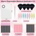 88pcs Disposable Makeup Applicator Kit with Mixing Palette, Brushes, Lip Wands, Powder Puffs, and Hair Clips - Buy Online on GoSupps.com