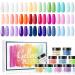 Gellen Dip Powder Nail Kit - 24 Colors Acrylic Dipping Powder Nail Kit, Popular French Nail Dip Kit, Home/Salon DIY Manicure Set, Nail Art Set Gift For Women, Bright Color Tones Ocean Sunrise