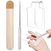 Housoutil Palette de Maquillage Portable en Acrylique avec Spatule en Acier Inoxydable Palette de M lange pour Fonds de Teint et Cr mes pour Maquilleurs Professionnels et Amateurs Inclut