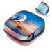 Menstruation pad bag with zipper women's napkin bag tampons collecting bags for women and girls (beautiful dolphin-jumping sea sunset)