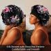 Satin Silk Hair Bonnet 3 Pack for Curly Hair - Extra Long Sleep Cap for Women - A-leopard Black Blue - Buy Online on GoSupps.com