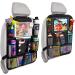 Lovpis Back seat car organizer 2-pack car organizer back seat with 9 storage bags waterproof 600D car storage bag with back seat protection for children car travel accessories step mat