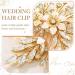 Handcess Bridal Wedding Flowers Hair Comb Gold Crystal Hairpiece Rhinestone Bridal Side Combs Wedding Hair Accessories for Women and Girls - Buy Online on GoSupps.com
