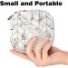 Stylish White Marble Storage Bags for Women's Bandages & Menstrual Essentials - Portable Multi-Colored Organizer for School & Office - Buy Online on GoSupps.com