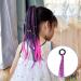 Rundago 8 Pieces Colourful Hair Wefts for Kids Braided Hair Tie Band Kids Colourful Hair with Elastic Rope Band for Party Highlights Hair Accessories Hair Pieces for Kids Girl - Buy Online on GoSupps.com