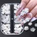 Wedding Acrylic Resin Charms Elegant Nail Art Decor Aurora 3D White Nail Rhinestones Camellia - Buy Online on GoSupps.com
