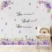 Purple Flower Wall Stickers Live Laugh Love Art Decals Flower Vine Butterfly Wall Sticker Inspirational Wall Decals Peel and Stick Garden Floral Wall Stickers for Living Room Kids Baby Bedroom Decor Purple Flowers - Buy Online on GoSupps.com