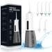 Water Dental Flosser Cordless for Teeth - QFBUDR 5 Modes Dental Oral Irrigator Portable Rechargeable IPX7 Waterproof Water Teeth Cleaner Picks for Home Travel White