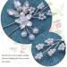 Crystal Bride Wedding Hair Pins - Silver Flower Bridal Headpiece with Pearl Accents - Pack of 3 - Buy Online on GoSupps.com