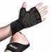ihuan Weight Lifting Gym Workout Gloves with Wrist Wrap Support for Men & Women, Full Palm Protection, for Weightlifting, Training, Fitness, Exercise, Pull ups Navy Black Medium