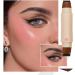 Double Tip Eyeliner Pen 2ml Smudge Resistant Makeup Stamp for Easy Application Portable Lightweight Design with Smooth Gliding Cosmetic Tool for + Women Travel Outdoor Brown - Buy Online on GoSupps.com