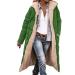Hanxiulin fleece jacket plush jacket cuddly jacket ladies long hood fleece jacket autumn winter coat windproof warm outdoor coat winter jacket with hood green xxl