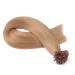 Buy Premium #16 Light Blond Nature Keratin Bonding Hair Extensions - 70cm 50 Strands 100% Remy Real Hair - U-Tip by Novon Hair Extensions - Buy Online on GoSupps.com