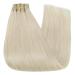 Youngsee Clip-in Extensions Real Hair 55cm Platinum Blonde - 120g Remy Hair Clips (7PCs) - #60A - Buy Online on GoSupps.com