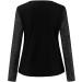 Women's Fitted Long Sleeve Henley Shirt | Slim Fit Ribbed Knit Top - X-Large Black - Buy Online on GoSupps.com