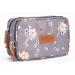 Small Makeup Bag for Purse Travel Cosmetic Bags for Women with Brush Organizer and Detachable Handle Waterproof (Gray)