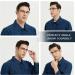 EYEURL 3 Pack Blue Light Blocking Reading Glasses for Men and Women - Rectangular Metal Half Frame Anti-Eyestrain Readers 1.25x - Buy Online on GoSupps.com
