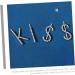 HONMEET 1 Set Kiss Hairpin Letters Bobby Hair Jewelry Metal Hair Claw Hair Clips for Women Hair Accessories Hair Pin Rhinestone Hair Crystal Bobby Rhinestones Hair Piece Child Girl - Buy Online on GoSupps.com