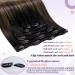 Buy LAAVOO Ombre Brown Clip-In Real Hair Extensions | 50cm Balayage Ash Brown & Medium Blonde Clips - Buy Online on GoSupps.com