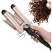 KUIKUI Three Barrel Curling Iron Wand for Effortless S-Shaped Waves - Adjustable Hair Curler Waver Crimper Hair Styling Tool - Buy Online on GoSupps.com