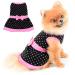 Paidful dress for small dogs cat girls soft cotton rock with bow with bow sweet puppy chihuahua yorkshire terrier clothing pet clothing birthday party dress spring summer m m (back length: 32cm/12.5 " bust: 36cm/14") point pattern
