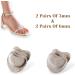 CB 4-Pair Soft Leather Metatarsal Pads for Foot Pain Relief | Ball-of-Foot Cushions Inserts for Men Women & Kids - 3mm & 6mm Thick - Buy Online on GoSupps.com