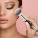 Blush Brush For Cheeks - Dual-Ended Foundation Brush - Multi-purpose Makeup Brush For Foundation Powder Liquid Concealer Cream Blush Bittu Black Handle Silver Tube - Buy Online on GoSupps.com