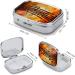 Portable Square Pill Box - 2 Compartment Metal Organizer for Travel & Vitamins | Ideal for Purse & Pocket - Buy Online on GoSupps.com