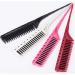 Comb Hair Care Portable Comb Creative 3-row Tooth Hair Brush Fine Tail Comb Hair Comb for Men and Women Hair Styling Tools Accessories Hair Brush (Color : E) - Buy Online on GoSupps.com
