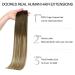 Doores Seamless Clip In Extensions - Real Hair Walnut Brown to Ash Brown & Bleach Blonde 40cm/16in 7 Pieces 110g Remy Human Hair - Buy Online on GoSupps.com