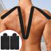 Kinesiology Tape Breathable Kinesiology Athletic Tape - Sports Tape for Knee Shoulder and Elbow Precut Strips for Muscle Relief and Joint Support Pochy Black 2 pieces per bag - Buy Online on GoSupps.com