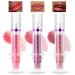3 Colors Lip Plumping Booster Natural Fuller Lip Plumper Gloss Set Hydrating Plump and Pout Glossy Finish Glitter Lip Glow Oil Lip Care Serum Enhancer Mirror Lip Glaze Makeup(04+05+06)