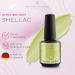 SHAYENNE Made in Germany Shellac Gel Nail Polish 15 ml for UV LED Lamp | 146 Spring Green | Gel Nail Polish for UV Nail Lamp | LED Nail Polish Gel Polish Nail Gel - Buy Online on GoSupps.com