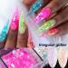 Holographic Nail Art Glitter & Iridescent Flakes - 12 Grids Mermaid Sequins for DIY Nail Design & Decoration | Colorful Fluorescent Supplies - Buy Online on GoSupps.com