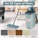 Aifacay Flat Mop Bucket System with 8 Microfiber Pads - Extended Stainless Steel Handle for Home Hardwood and Vinyl Floors - Buy Online on GoSupps.com