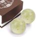 Baoding balls jade tool for hand shoulders neck back foot tissue muscle nodes yoga and myofascial relaxation (light green) light green