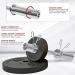 STOZM 2 Olympic Dumbbell Handles with Rotating Sleeves & Collars - Ergonomic Max Grips - 5.3 x 2.75 in Chrome Dumbbell Bars - Buy Online on GoSupps.com
