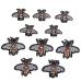 SUPVOX 10pcs Embroidered Patch Applique Handmade Patch Bee Beaded Patch Beaded Appliques DIY Apparel Clothes Bags Decoration (5pcs Big and 5pcs Small)