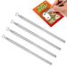 Sibba Lottery Scratcher Ticket 4 Pcs Metal Label Scraper Back Scratchers Reusable Nail Cuticle Pusher Massage Tools for Cuticle Pusher Ticket Reveals Gel Nail Polish Remover