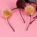 4pcs Cat Ears Pompom Headband for Girls - Stylish Hair Accessories in Grey Black & Camel - Buy Online on GoSupps.com