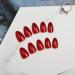 Kikmoya Red Almond Press On Nails - Short Reusable Full Cover Fake Nails Kit - 30pcs in 15 Sizes for Women - Buy Online on GoSupps.com