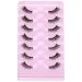 JIMIRE 7 Pairs Half Lashes - Natural Wispy Cat Eye False Eyelashes 3D Effect - 12MM Short Strip Lashes Pack - Buy Online on GoSupps.com