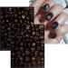 JMEOWIO Flower Nail Art Stickers - 12 Sheets, Self-Adhesive Floral Design for Spring & Summer, Gold Nail Supplies for Decoration - Buy Online on GoSupps.com