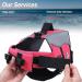 Vivaglory Neon-Pink Dog Rescue Vest with Reflective Caps & Removable Front-Wheel Drive - Perfect for Swimming & Boating (S: 43-53cm) - Buy Online on GoSupps.com