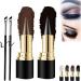 Ayky Long Wear Gel Eyeliner Natural Black Eyeliner Cream Waterproof Viral profession Eyeliner Pen Gel - Quick Drying Formula Eye Liner Eye Liner Waterproof Smudge Proof (2pcs-E)