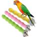 kathson Bird Perch Parrot Stand Cage Accessories Natural Wooden Stick Paw Grinding Rough-surfaced Chew Toy for Cockatiels,Cockatoo,Lorikeet,Conure,Parakeet 3 Pack (Random Color) 3PCS