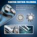 Men's Electric Shaver FlySpur 3D Rechargeable Waterproof Rotary Razor with Pop-up Trimmer - Blue - Buy Online on GoSupps.com